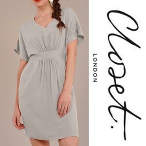 NWT Closet London Gathered Waist Tulip Dress